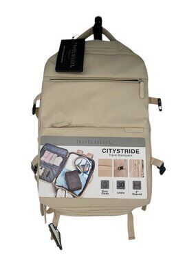 NWT Travel Select Citystride 30L Expandable Travel Backpack cream/sand